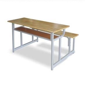 Bàn học sinh liền ghế gỗ cao su